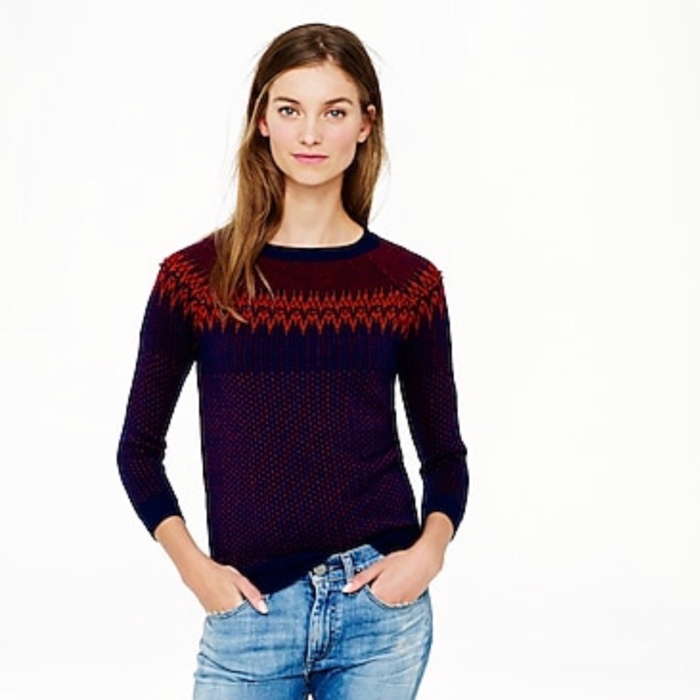 NWT jcrew fair isle sweater - vintage inspired